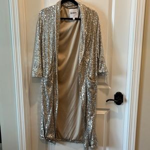 Sequin duster coat
